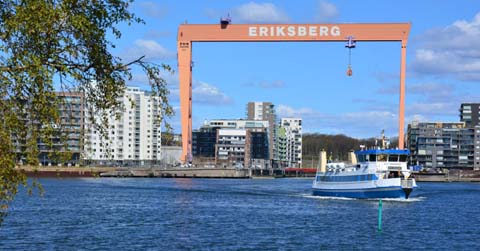 Die frühere Werft Eriksberg heute Bockkran in Eriksberg