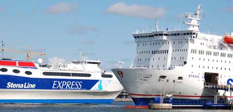 Am Stena-Kai am Göta Älv liegen die Boote nach Dänemark und Deutschland Stena-Kai am Göta Älv