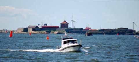 Die Nya Älvsborgs Fästning in der Hafeneinfahrt nach Göteborg Nya Älvborgs Fästning