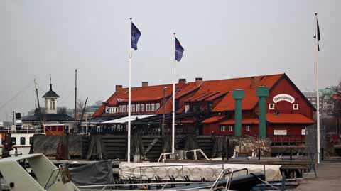 Das Restaurant Sjömagasinet im Kulturreservat in Göteborg Restaurant Sjömagasinet