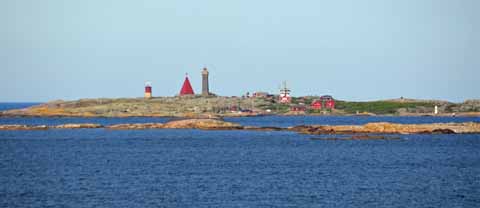 Blick auf Vinga mit Stena Line